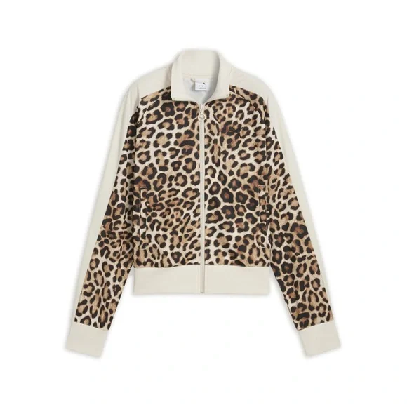 NWT PUMA Leo Luxe T7 cheetah track jacket sweatshirt Medium - Picture 3 of 9